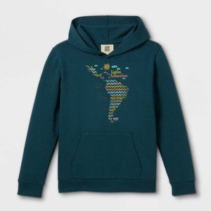 Latino Heritage Month Kids' Latin America Hooded Sweatshirt - Navy S